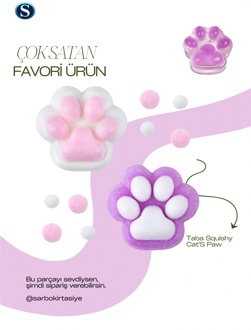 Taba Squishy Kedi Pençesi| Yumuşacık Kedi Patisi Stres Oyuncağı Taba Squishy Kedi Pençesi| Yumuşacık Kedi Patisi Stres Oyuncağı