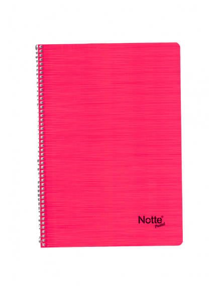 NOTTE Spiral Ruled 80 Sheets A4 Pastel Plastic Cover Notebook NOTTE Spiral Ruled 80 Sheets A4 Pastel Plastic Cover Notebook
