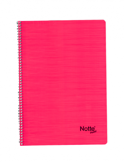 NOTTE Spiral Ruled 80 Sheets A4 Pastel Plastic Cover Notebook NOTTE Spiral Ruled 80 Sheets A4 Pastel Plastic Cover Notebook