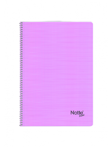 NOTTE Spiral Squared 100 Sheets A4 Pastel Plastic Cover Notebook 