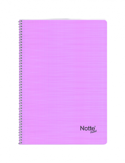 NOTTE Spiral Squared 100 Sheets A4 Pastel Plastic Cover Notebook NOTTE Spiral Squared 100 Sheets A4 Pastel Plastic Cover Notebook