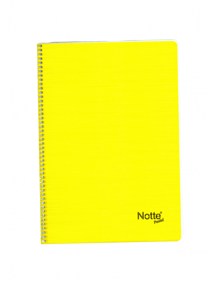 NOTTE Spiral Squared 80 Sheets A4 Pastel Plastic Cover Notebook 