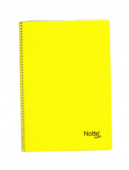 NOTTE Spiral Squared 80 Sheets A4 Pastel Plastic Cover Notebook NOTTE Spiral Squared 80 Sheets A4 Pastel Plastic Cover Notebook