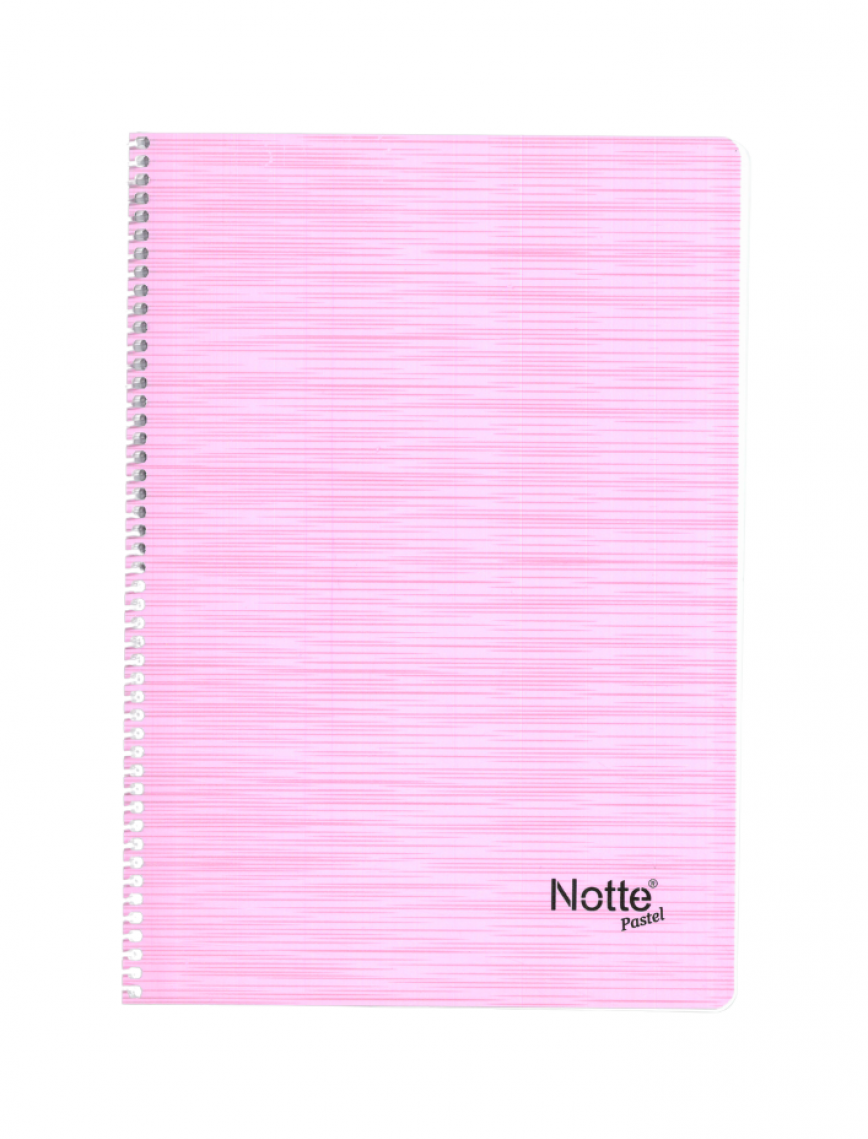NOTTE Spiralli Kareli 80 Yaprak A4 Pastel Plastik Kapaklı Defter NOTTE Spiralli Kareli 80 Yaprak A4 Pastel Plastik Kapaklı Defter