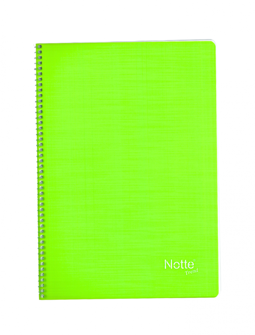 NOTTE Spiralli Kareli 120 Yaprak A4 Trend Plastik Kapaklı Defter NOTTE Spiralli Kareli 120 Yaprak A4 Trend Plastik Kapaklı Defter