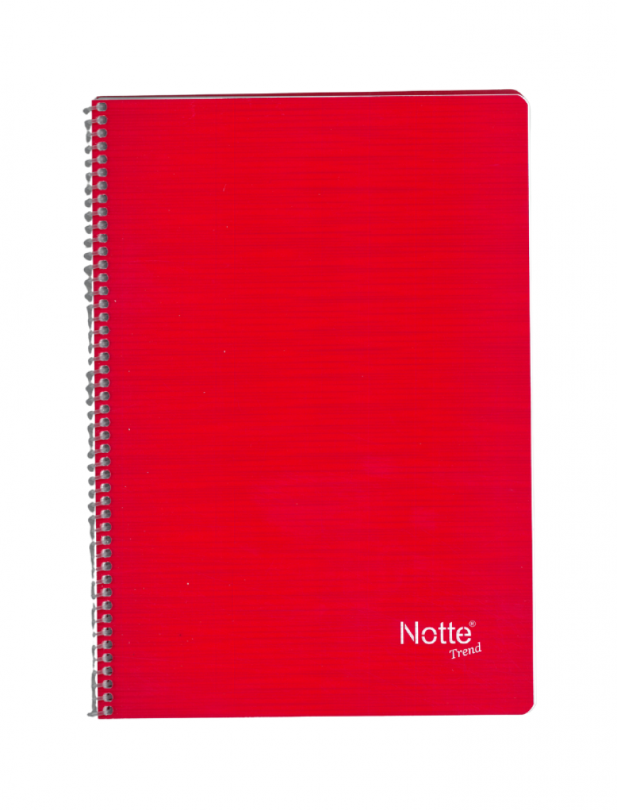 NOTTE Spiralli Kareli 120 Yaprak A4 Trend Plastik Kapaklı Defter NOTTE Spiralli Kareli 120 Yaprak A4 Trend Plastik Kapaklı Defter