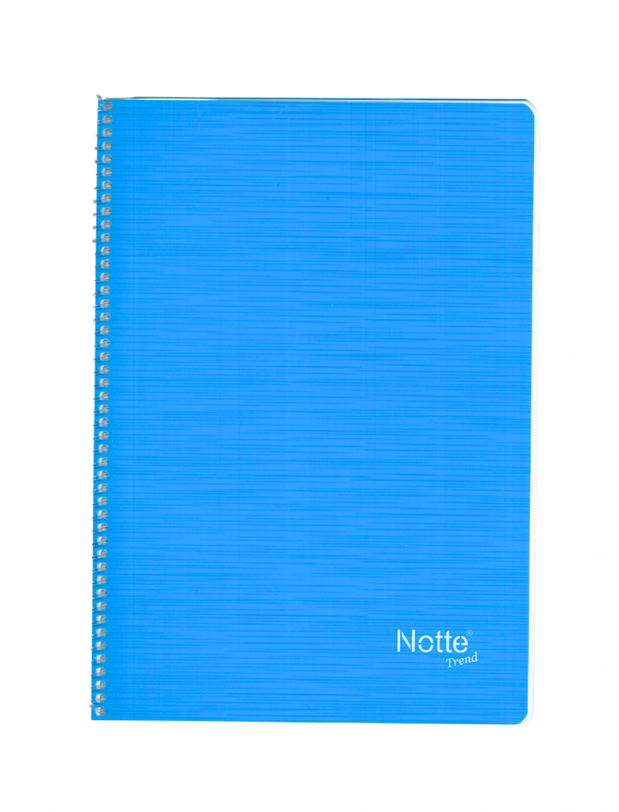 NOTTE Spiralli Kareli 120 Yaprak A4 Trend Plastik Kapaklı Defter NOTTE Spiralli Kareli 120 Yaprak A4 Trend Plastik Kapaklı Defter
