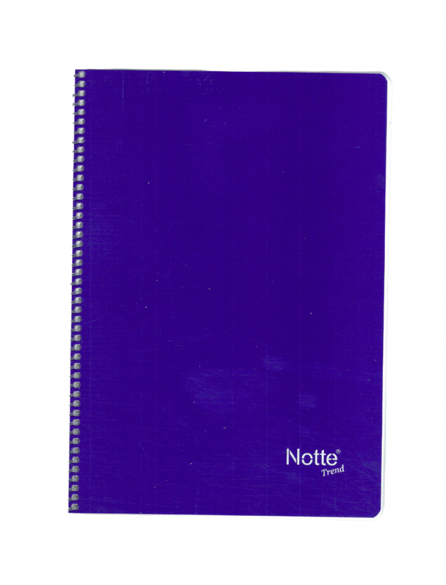 NOTTE Spiralli Kareli 120 Yaprak A4 Trend Plastik Kapaklı Defter NOTTE Spiralli Kareli 120 Yaprak A4 Trend Plastik Kapaklı Defter