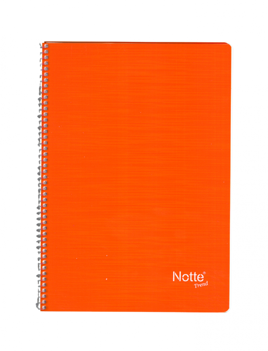 NOTTE Spiralli Kareli 120 Yaprak A4 Trend Plastik Kapaklı Defter NOTTE Spiralli Kareli 120 Yaprak A4 Trend Plastik Kapaklı Defter