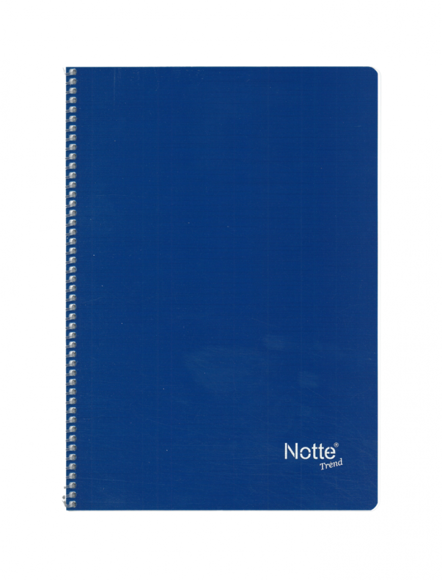 NOTTE Spiralli Kareli 100 Yaprak A4 Trend Plastik Kapaklı Defter NOTTE Spiralli Kareli 100 Yaprak A4 Trend Plastik Kapaklı Defter