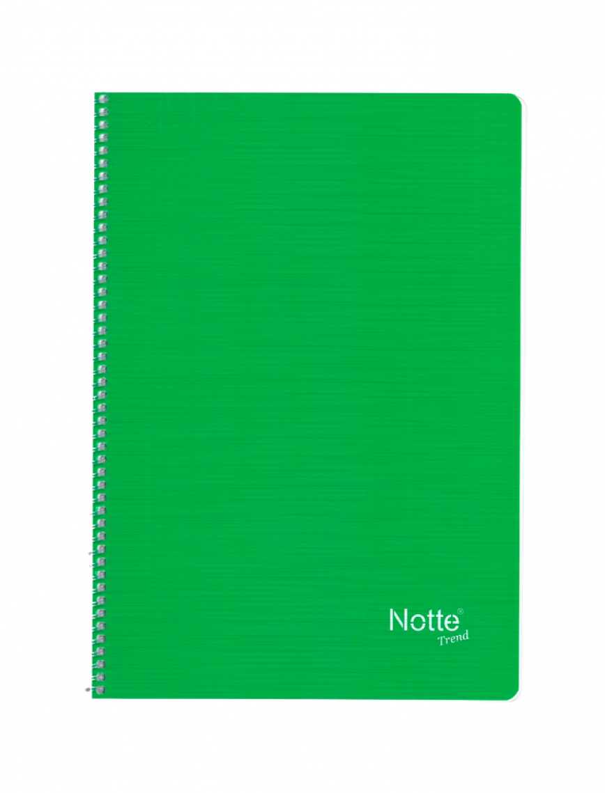 NOTTE Spiralli Çizgili 80 Yaprak A4 Trend Plastik Kapaklı Defter NOTTE Spiralli Çizgili 80 Yaprak A4 Trend Plastik Kapaklı Defter