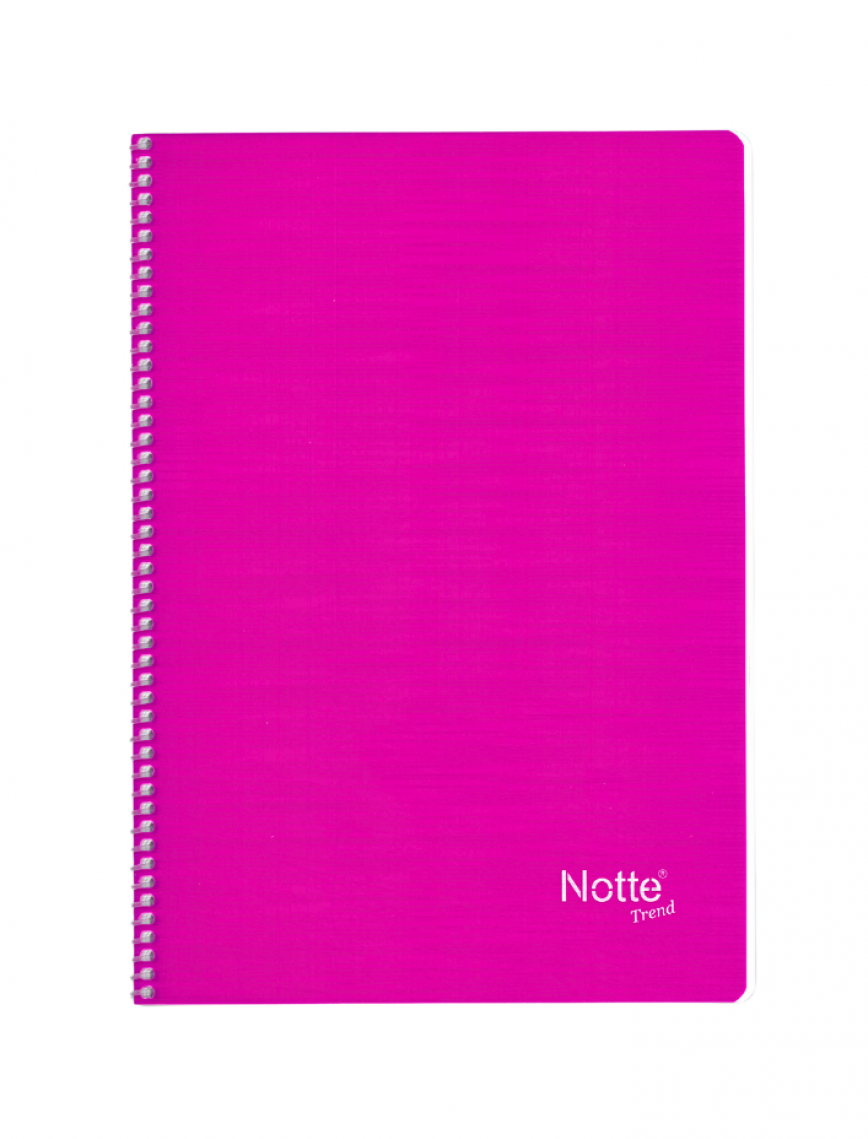NOTTE Spiralli Kareli 120 Yaprak A4 Trend Plastik Kapaklı Defter NOTTE Spiralli Kareli 120 Yaprak A4 Trend Plastik Kapaklı Defter