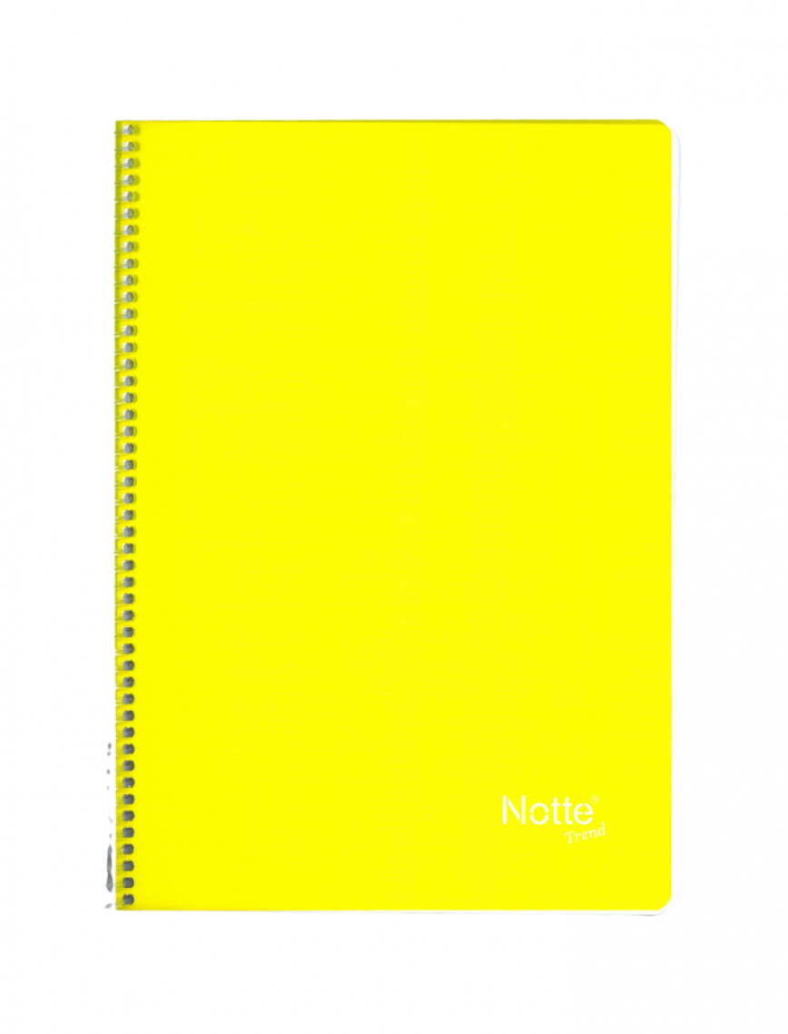 NOTTE Spiralli Kareli 100 Yaprak A4 Trend Plastik Kapaklı Defter NOTTE Spiralli Kareli 100 Yaprak A4 Trend Plastik Kapaklı Defter