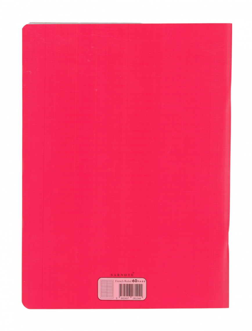 Seyes Defter 24x32cm 60 yp. Plastik Kapak Kırmızı