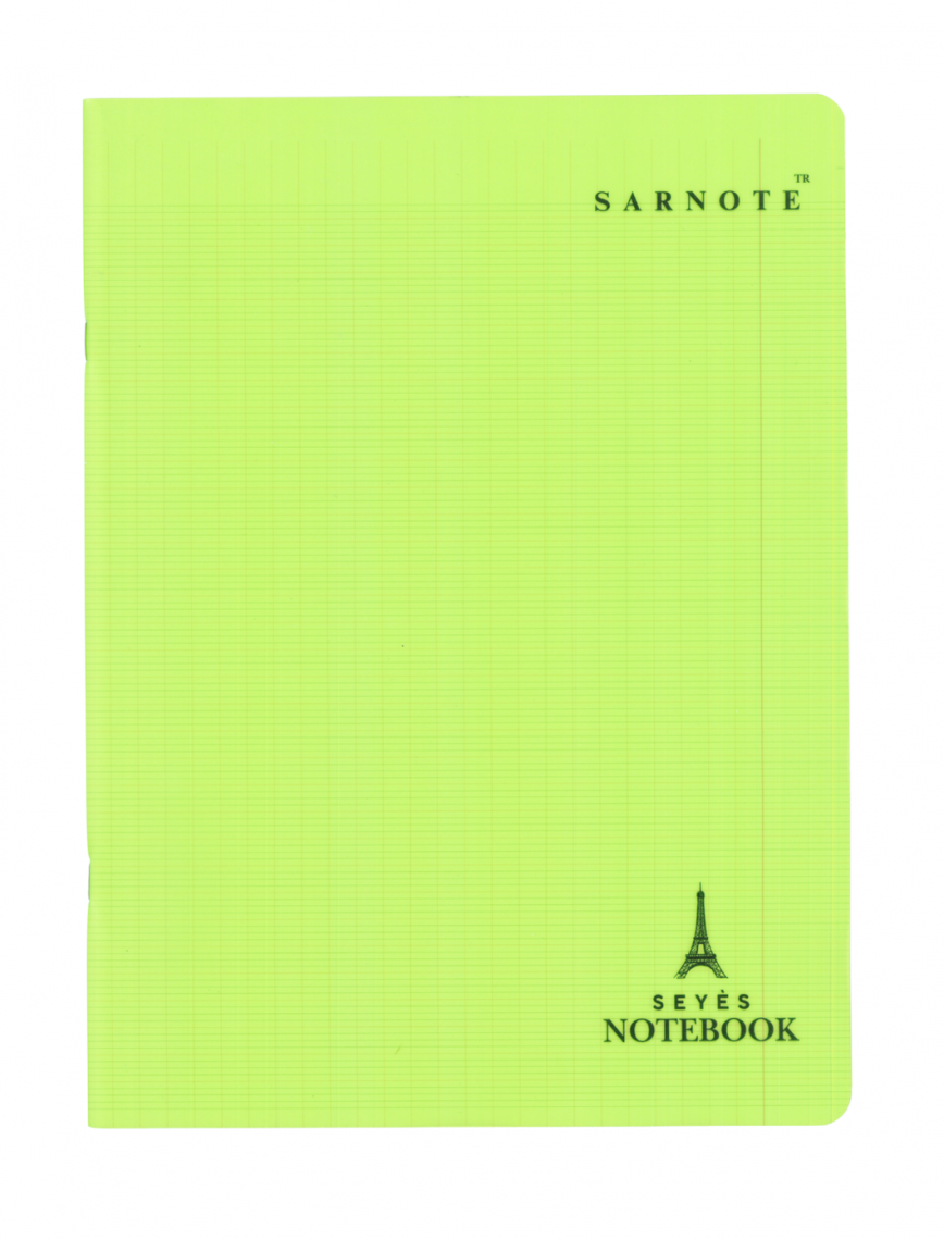 Seyes Defter 24x32cm 60 yp. Plastik Kapak Yeşil