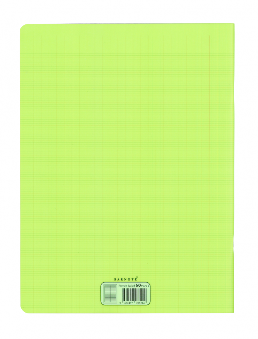 Seyes Defter 24x32cm 60 yp. Plastik Kapak Yeşil