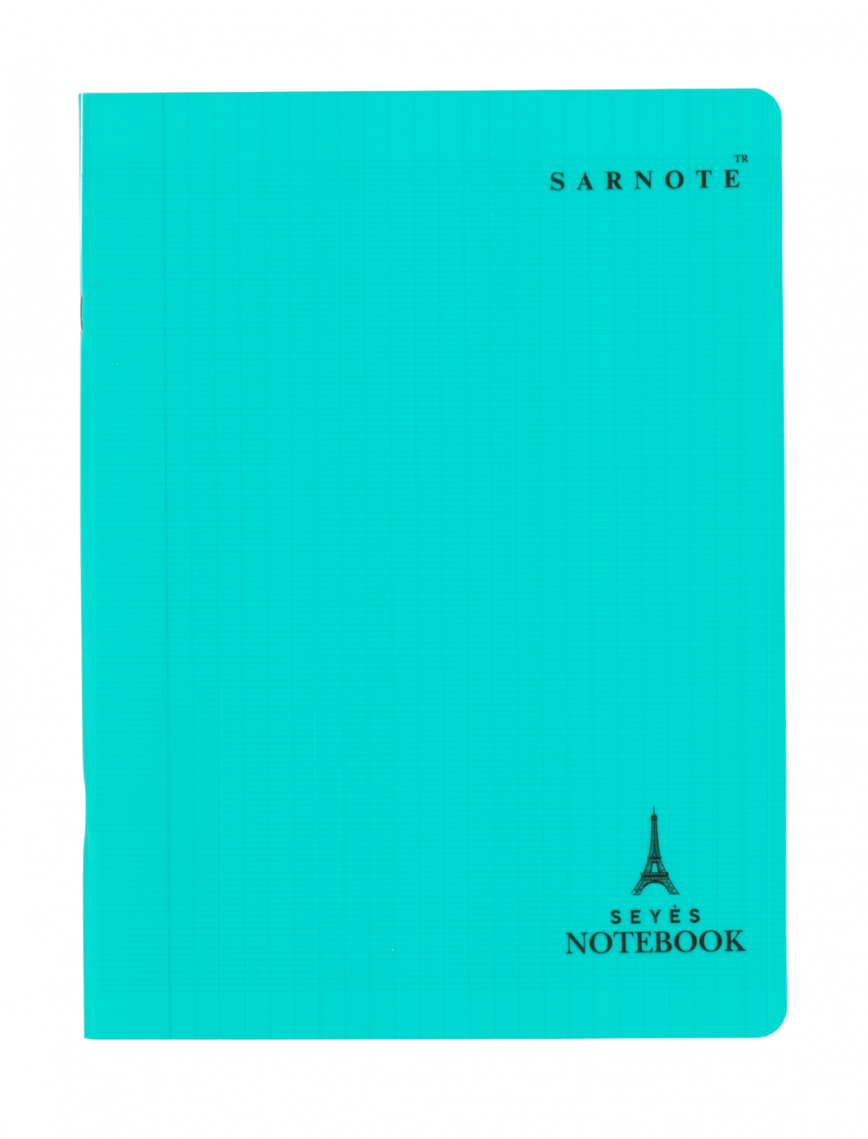 Seyes Defter 24x32cm 60 yp. Plastik Kapak Turkuaz