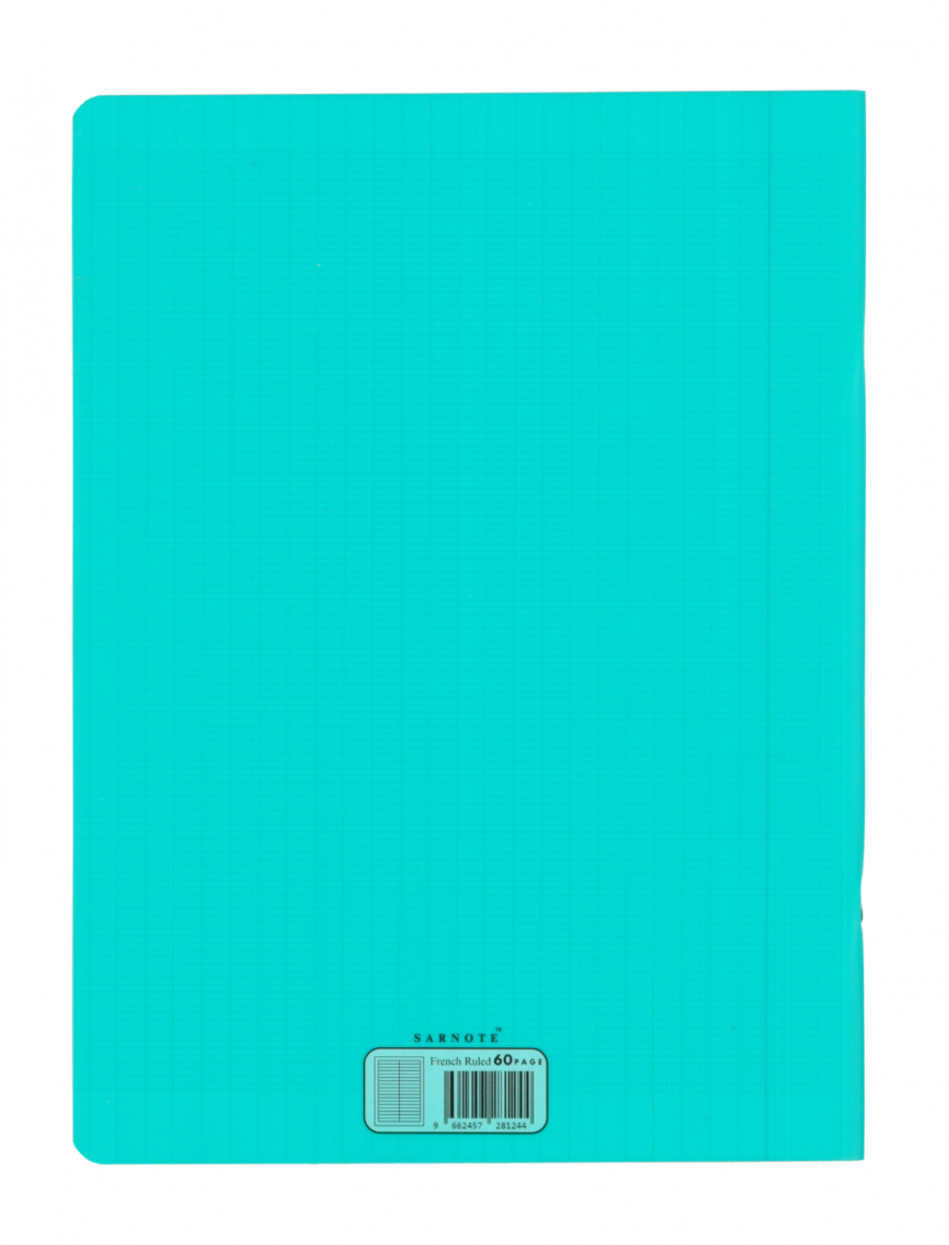 Seyes Defter 24x32cm 60 yp. Plastik Kapak Turkuaz