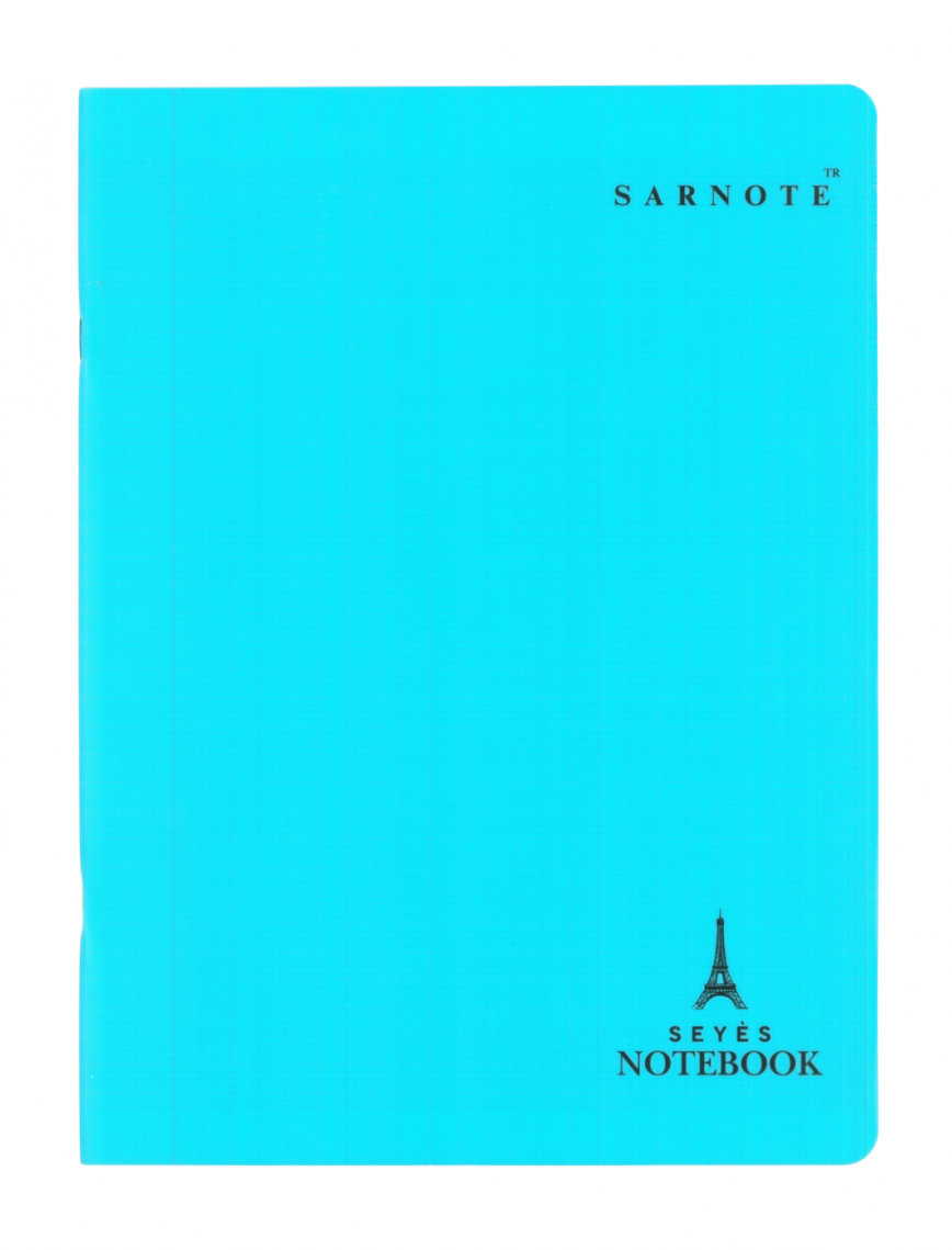 Seyes Defter 24x32cm 60 yp. Plastik Kapak Mavi