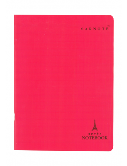 French Seyes Notebook 24x32 cm – 48 Sheets with Plastic Cover