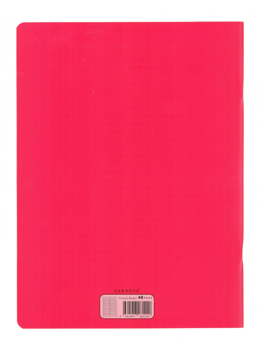 Seyes Defter 24x32cm 48 yp. Plastik Kapak Kırmızı