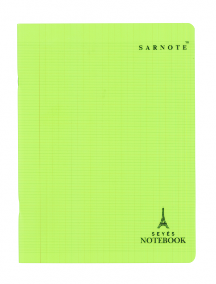 French Seyes Notebook 24x32 cm – 48 Sheets with Plastic Cover Green French Seyes Notebook 24x32 cm – 48 Sheets with Plastic Cover Green