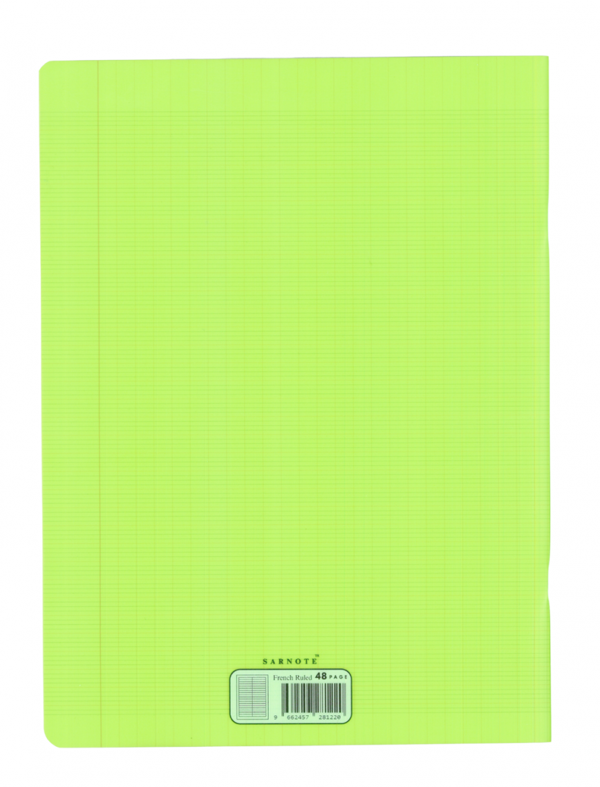 Seyes Defter 24x32cm 48 yp. Plastik Kapak Yeşil