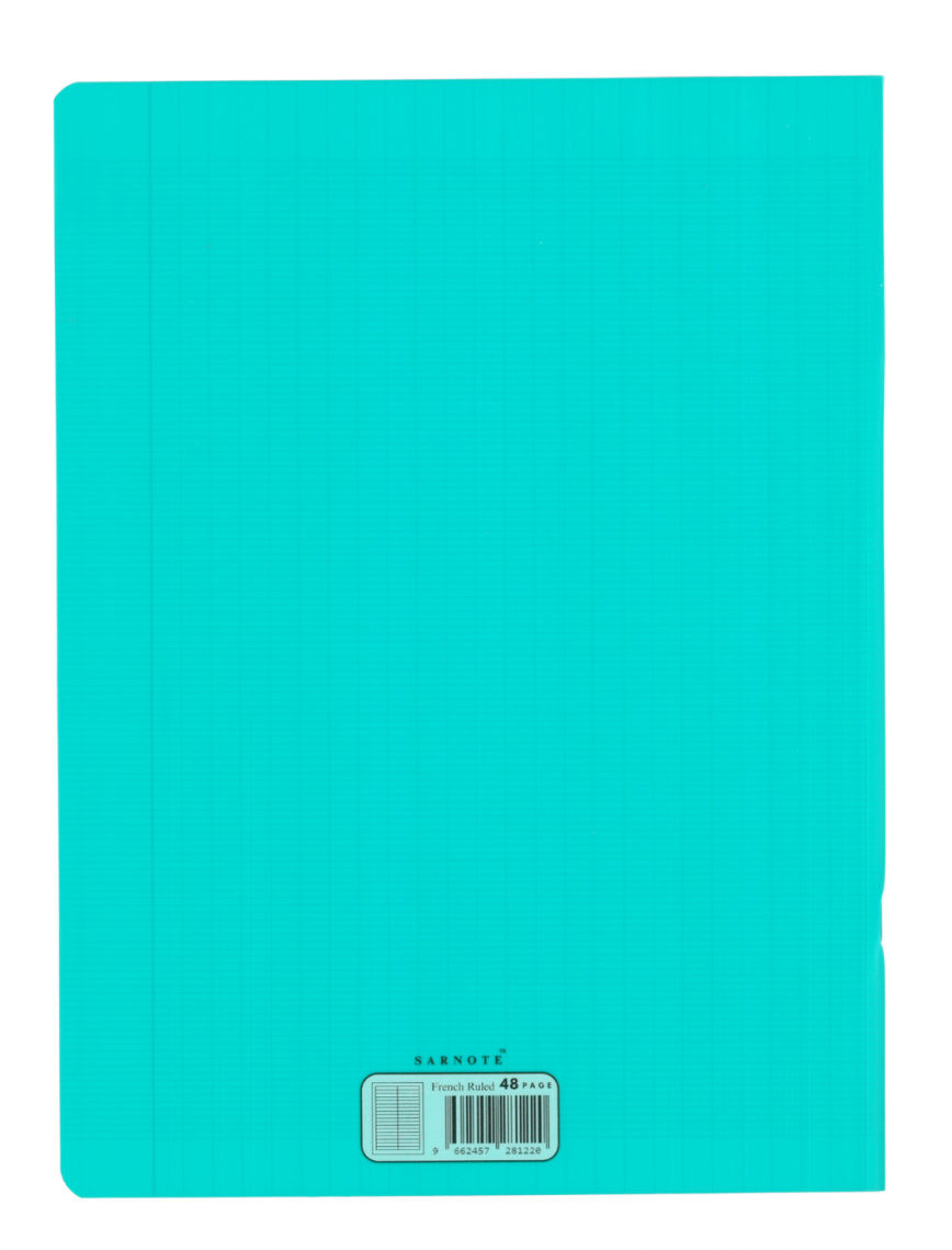 Seyes Defter 24x32cm 48 yp. Plastik Kapak Turkuaz