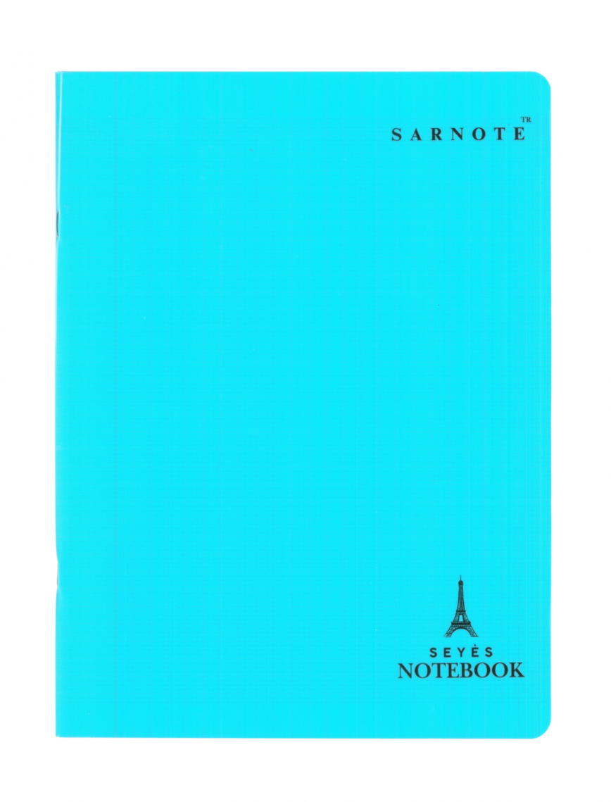 Seyes Defter 24x32cm 48 yp. Plastik Kapak Mavi