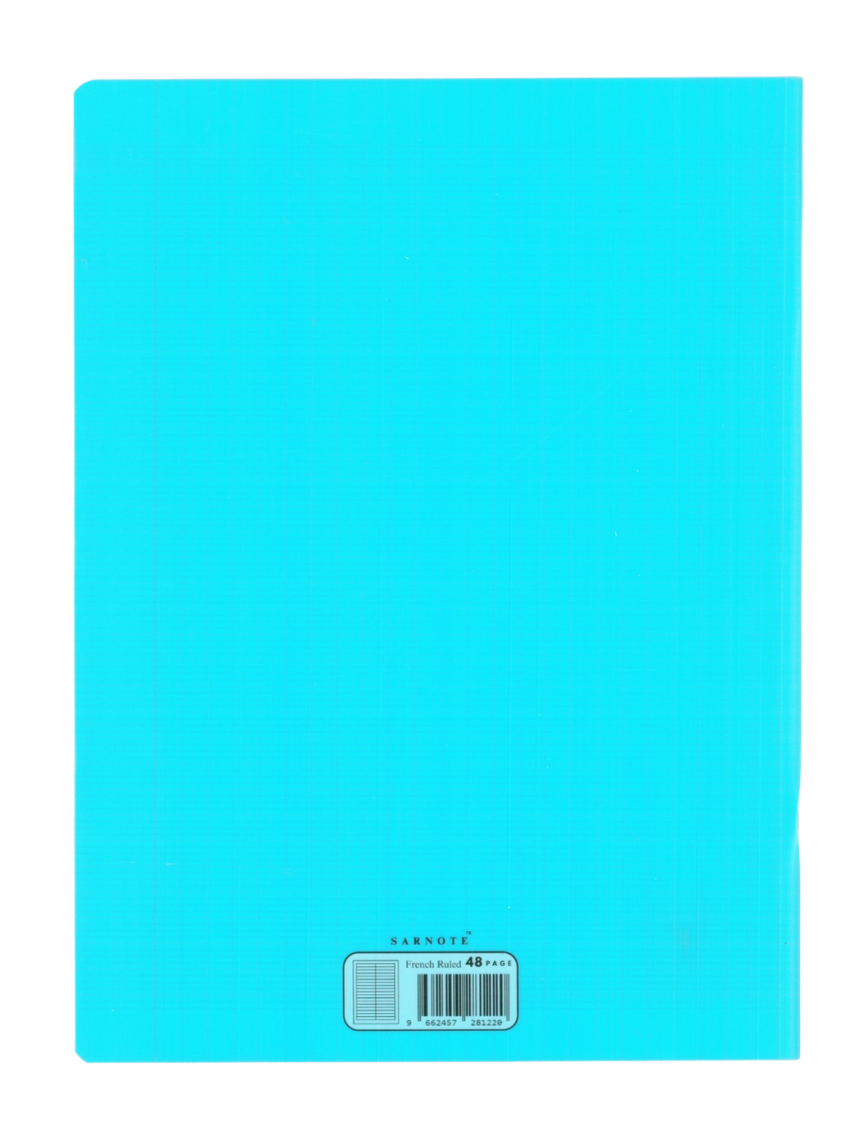 Seyes Defter 24x32cm 48 yp. Plastik Kapak Mavi