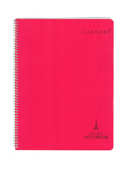 Seyes Defter 24x32cm 60 Yaprak Spiralli PP Kapak Kırmızı