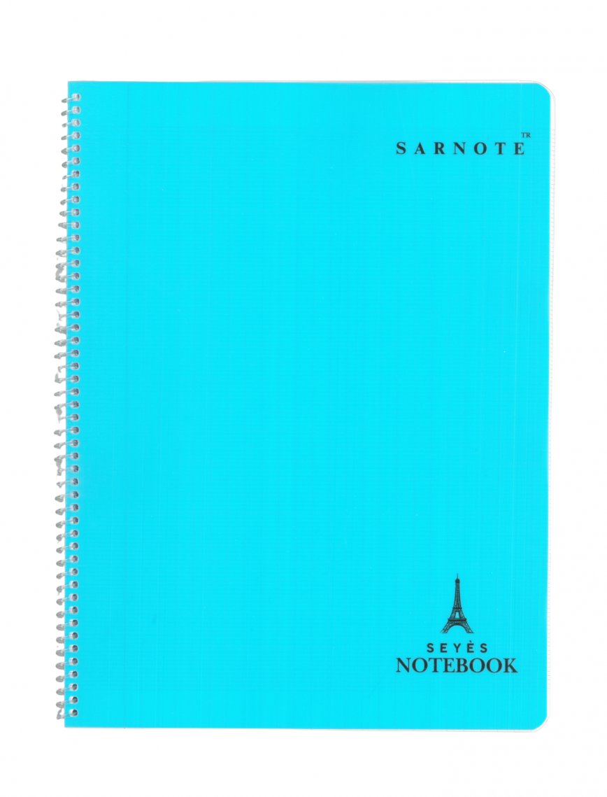 Seyes Defter 24x32cm 60 Yaprak Spiralli PP Kapak Mavi