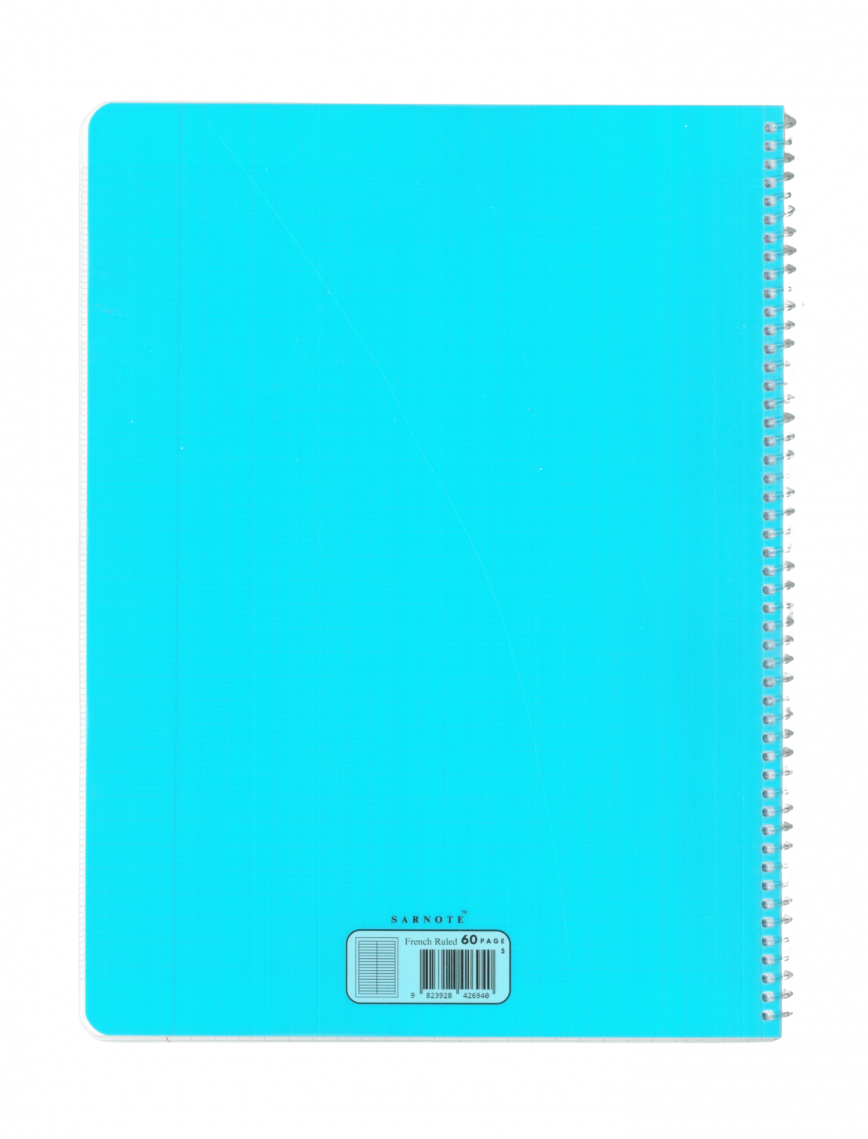 Seyes Defter 24x32cm 60 Yaprak Spiralli PP Kapak Mavi