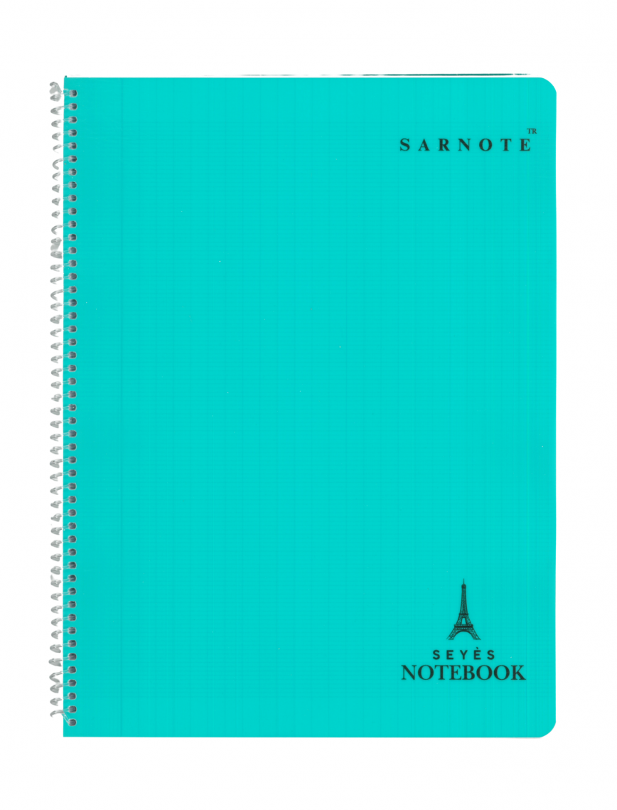 Seyes Defter 24x32cm 60 Yaprak Spiralli PP Kapak Turkuaz