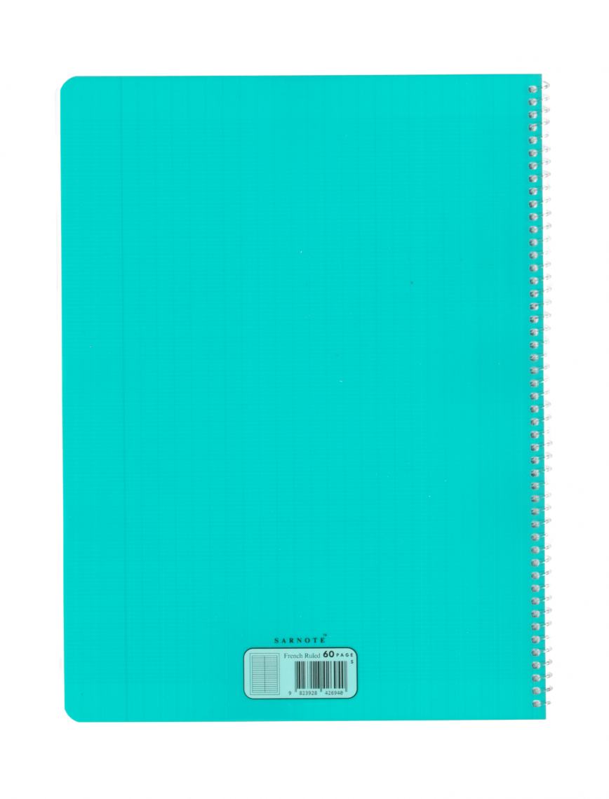 Seyes Defter 24x32cm 60 Yaprak Spiralli PP Kapak Turkuaz