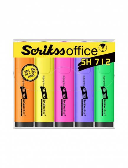 SCRIKSS Highlighter SH712 5-Pack Set 