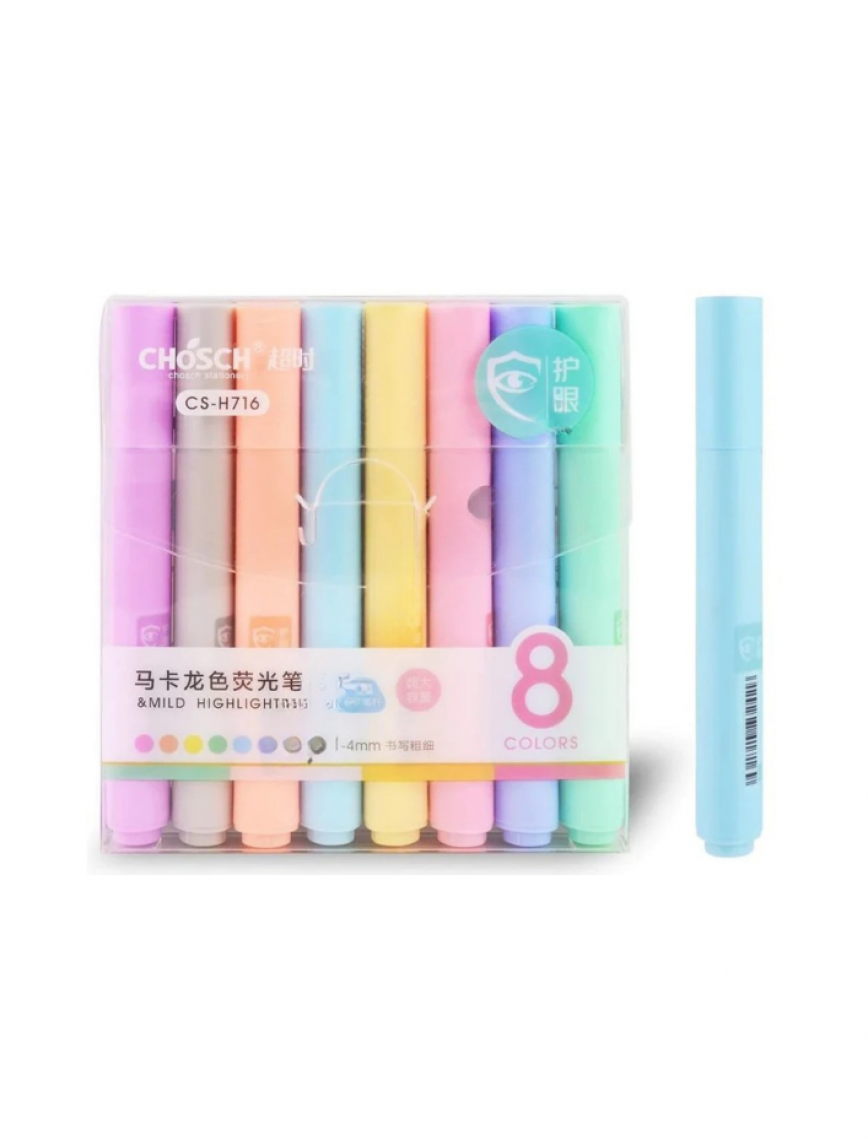 Chosch Pastel Highlighter Fosforlu Kalemler 8’li Set