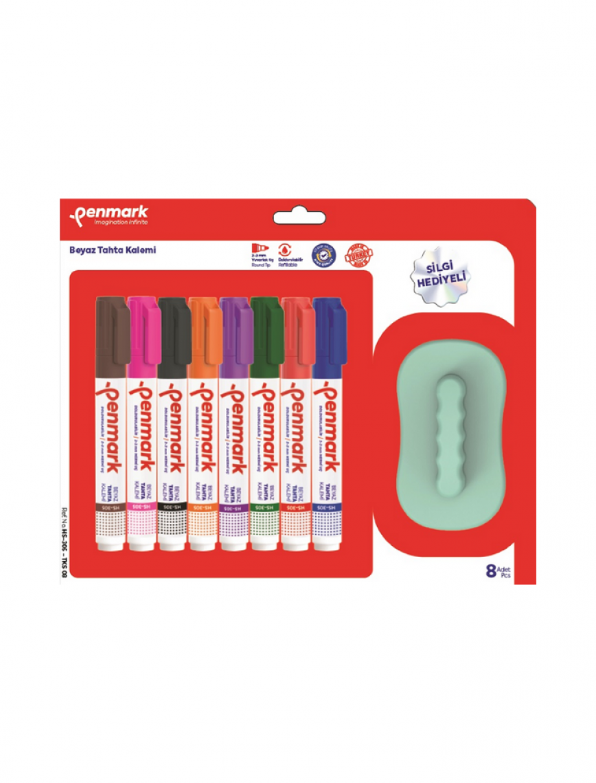 PENMARK Tahta Kalemi 8’li + Silgi Blister