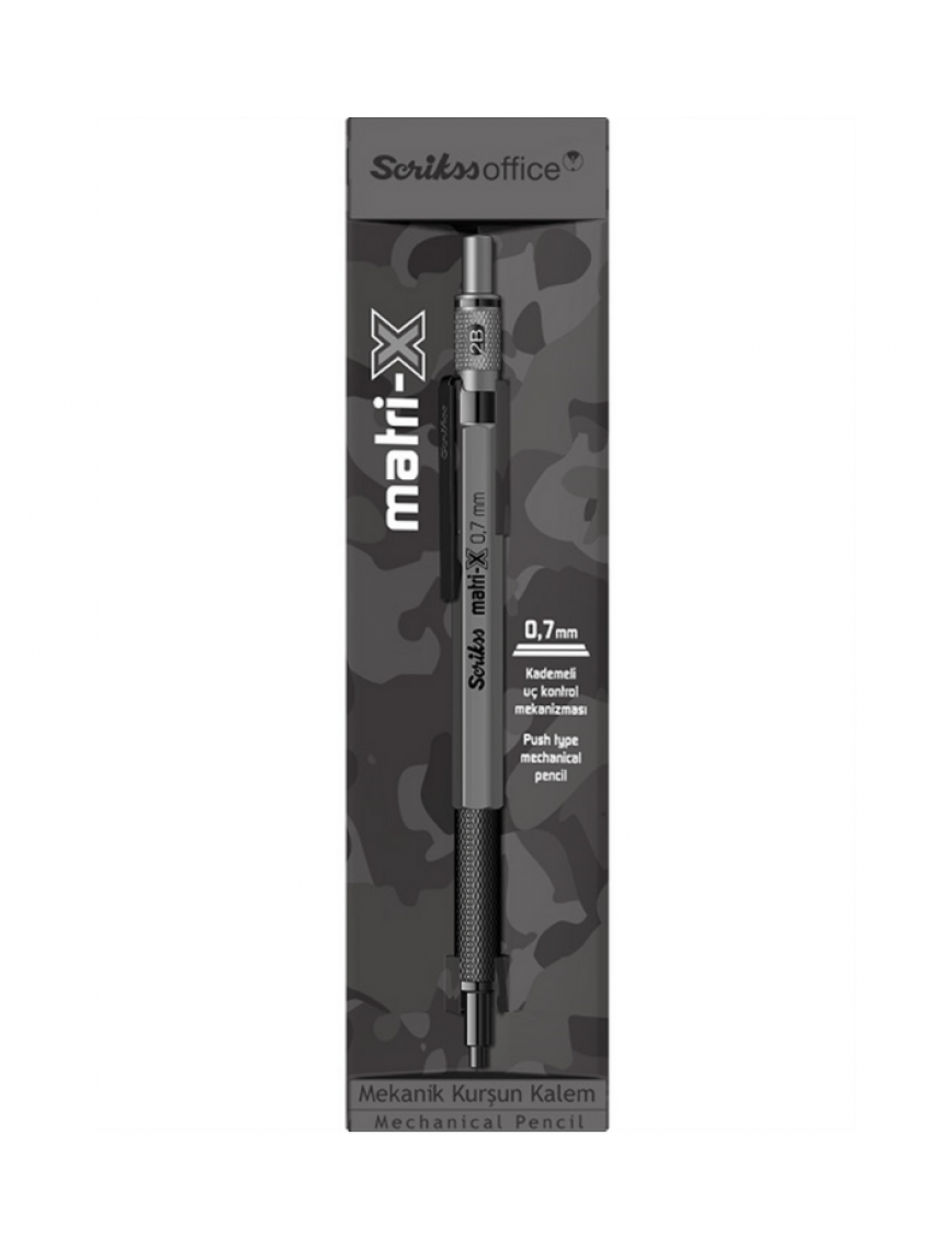 SCRIKSS Matri-X Versatil Kalem 0.7 Metalik Gri SCRIKSS Matri-X Versatil Kalem 0.7 Metalik Gri