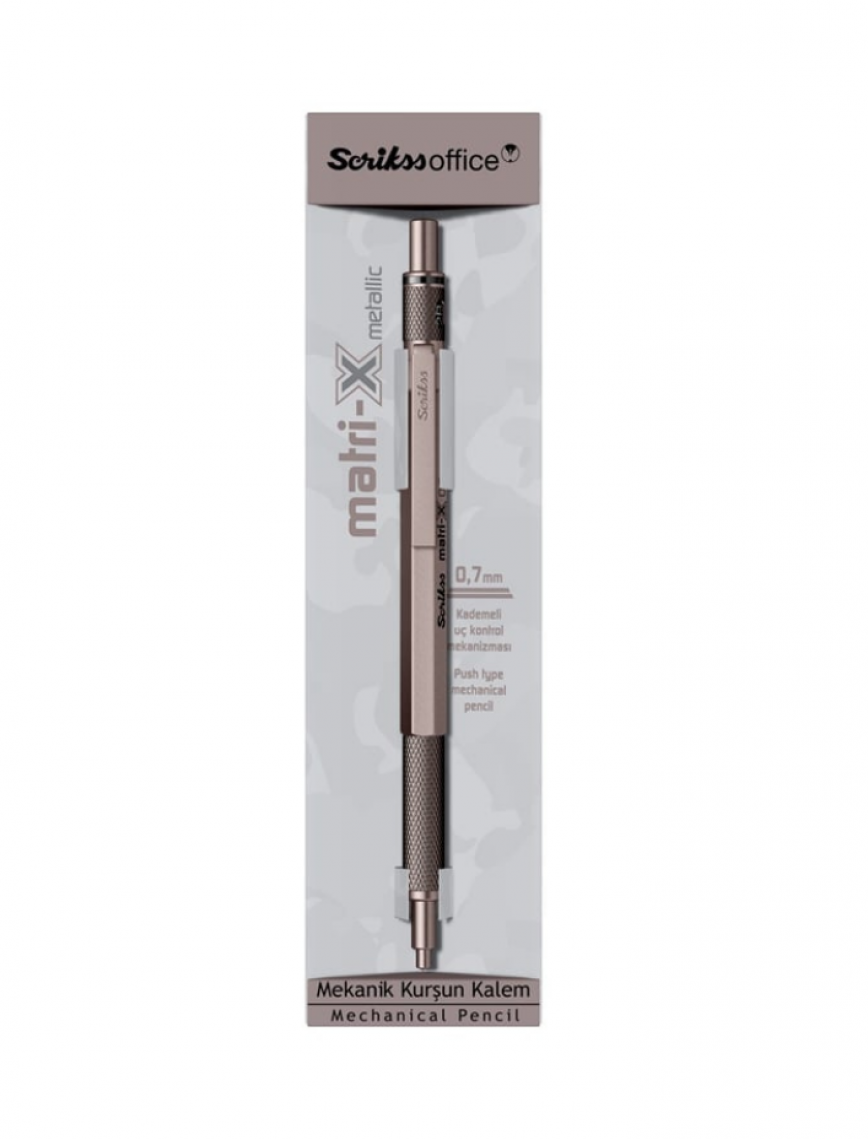 SCRIKSS Matri-X Versatil Kalem 0.7 Metalik Krom SCRIKSS Matri-X Versatil Kalem 0.7 Metalik Krom