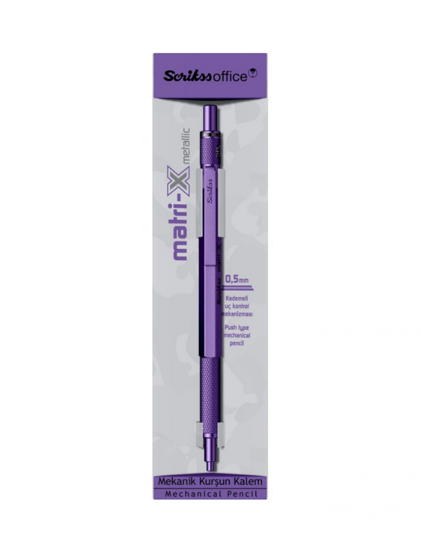 SCRIKSS Matri-X Versatil Kalem 0.7 Metalik Mor SCRIKSS Matri-X Versatil Kalem 0.7 Metalik Mor