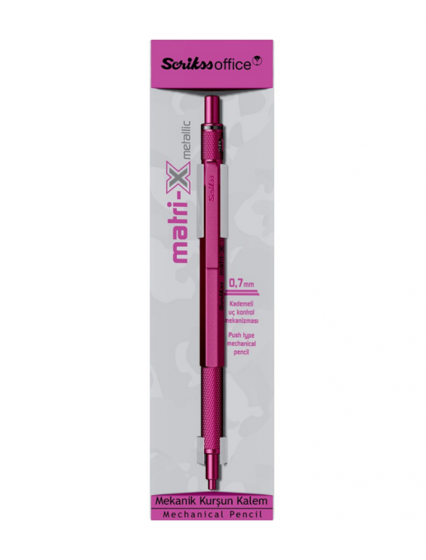 SCRIKSS Matri-X Versatil Kalem 0.7 Metalik Pembe SCRIKSS Matri-X Versatil Kalem 0.7 Metalik Pembe