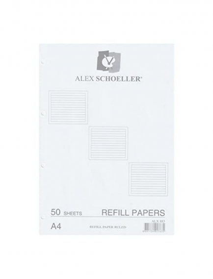 ALEX Notepad Refill A4 White Lined 50 Sheets ALEX Notepad Refill A4 White Lined 50 Sheets