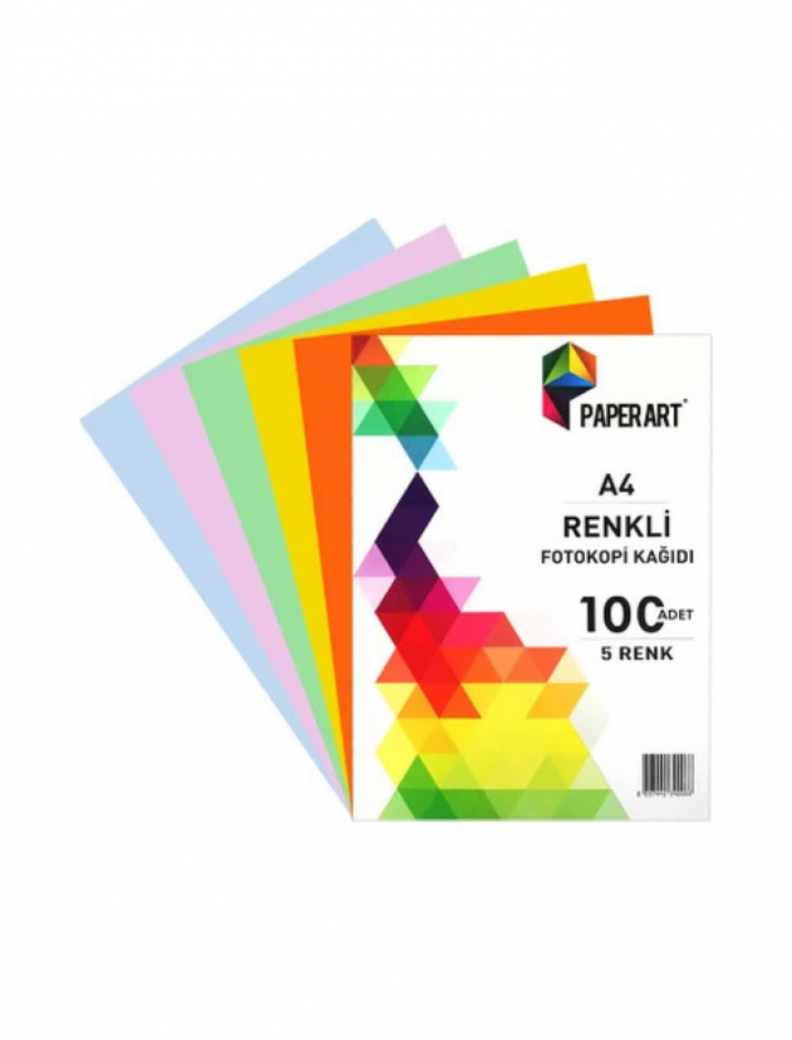 Paper Art A4 Renkli Fotokopi Kağıdı 100’lü 5 Renk