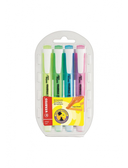 Stabilo Swing Cool Highlighter 4-Pack Stabilo Swing Cool Highlighter 4-Pack