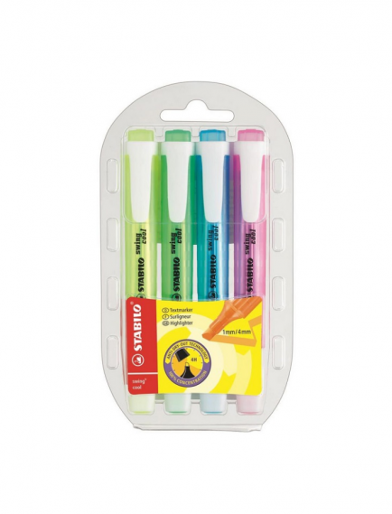 Stabilo Swing Cool Highlighter 4-Pack 