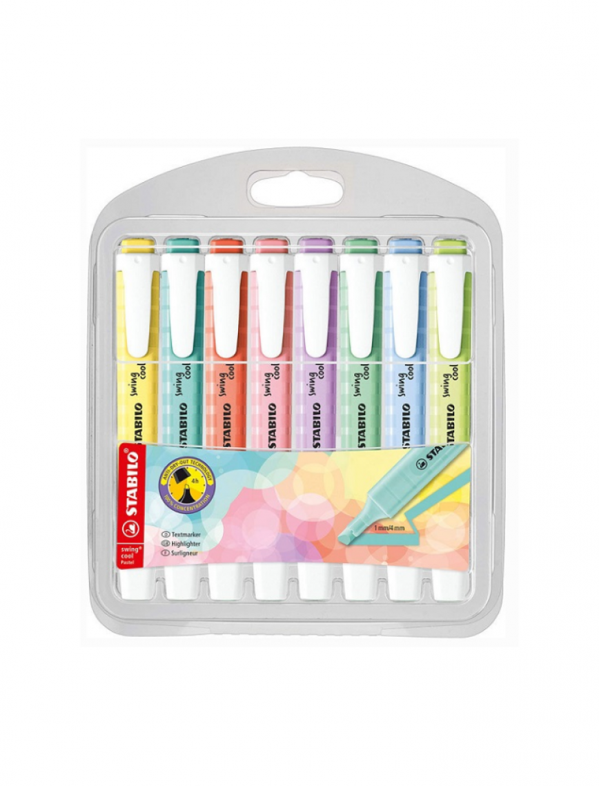 Stabilo Swing Cool Fosforlu Kalem Pastel 8’li Paket Stabilo Swing Cool Fosforlu Kalem Pastel 8’li Paket