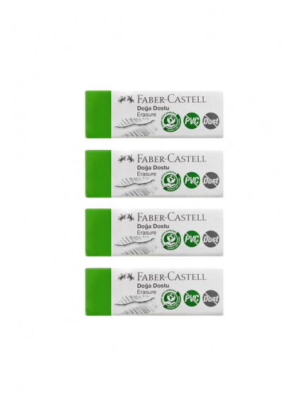 Faber-Castell Dust-Free Eco-Friendly Eraser Large Size 4-Pack Faber-Castell Dust-Free Eco-Friendly Eraser Large Size 4-Pack