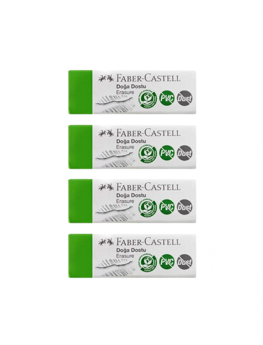 Faber-Castell Dust-Free Eco-Friendly Eraser Large Size 4-Pack 