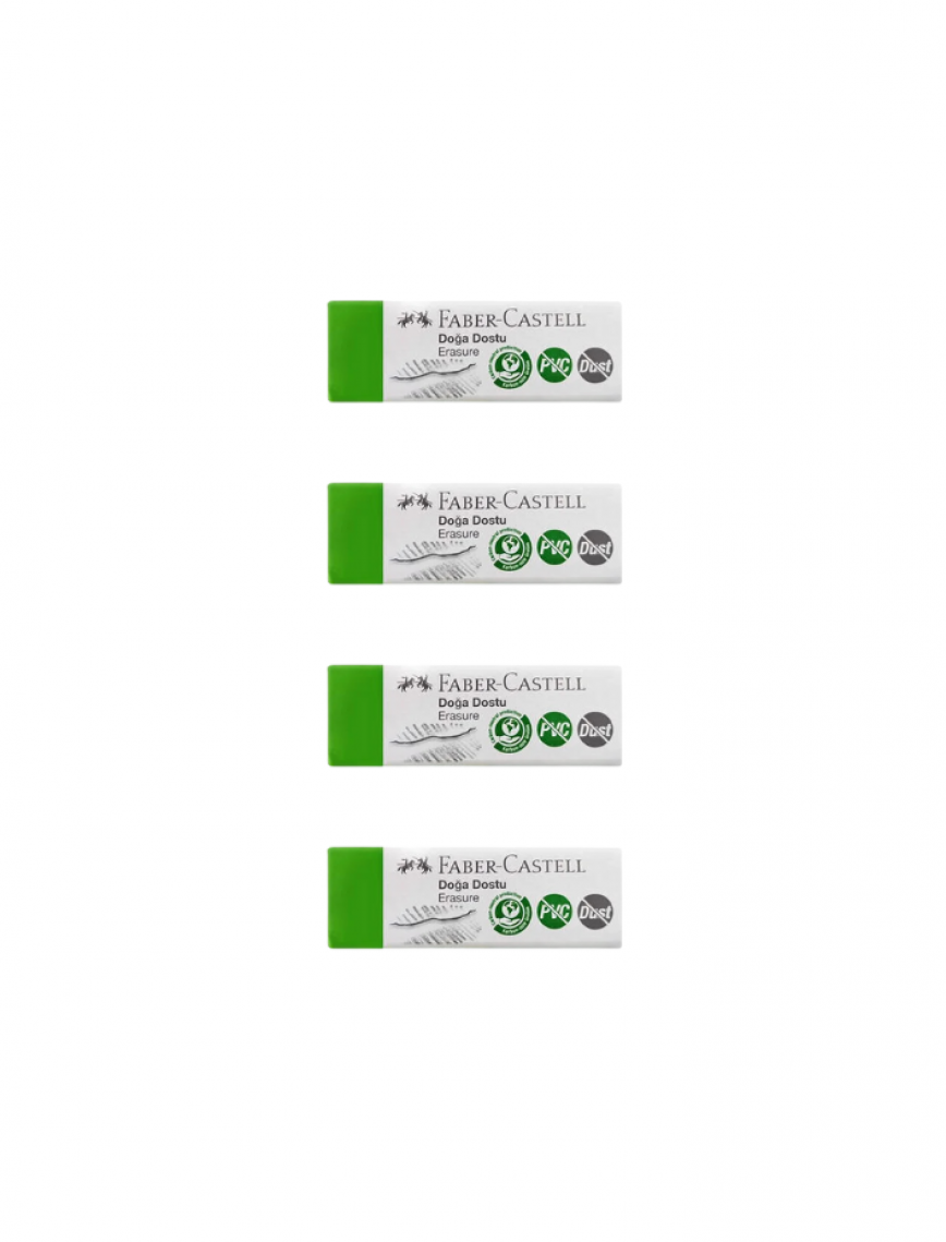 Faber-Castell Dust-Free Eco-Friendly Eraser Small Size 4-Pack 